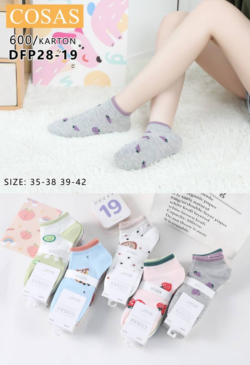 Skarpety damskie Roz 35-42, Mix kolor Paczka 40 szt 1